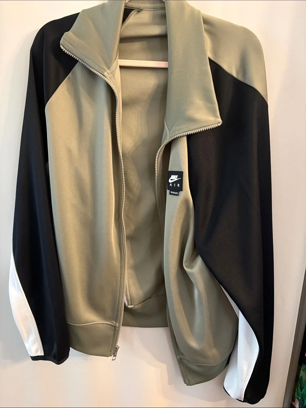 Nike Olive Green, Black and White Air Track Jacket